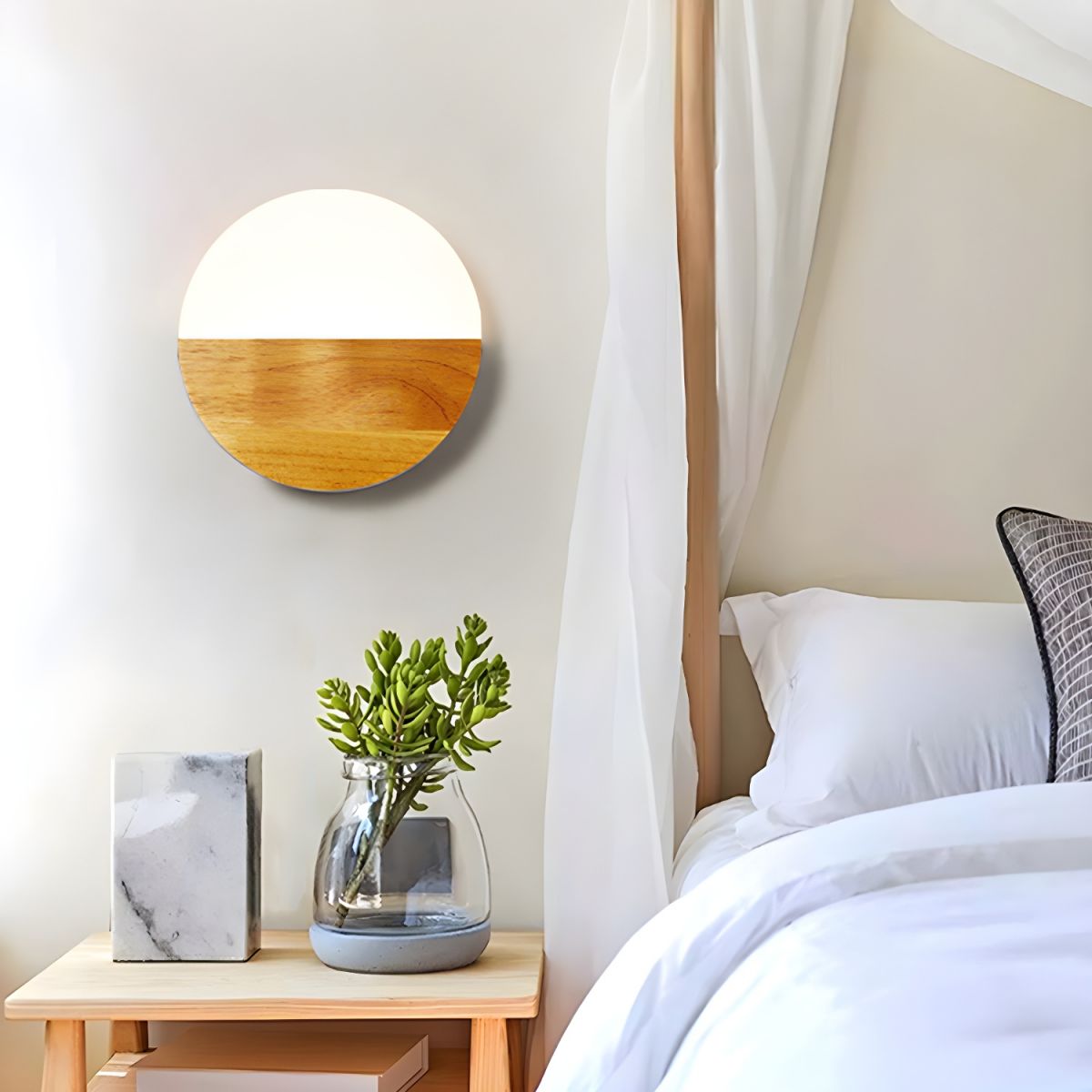 Wall Light LED Wooden Design | Bedside