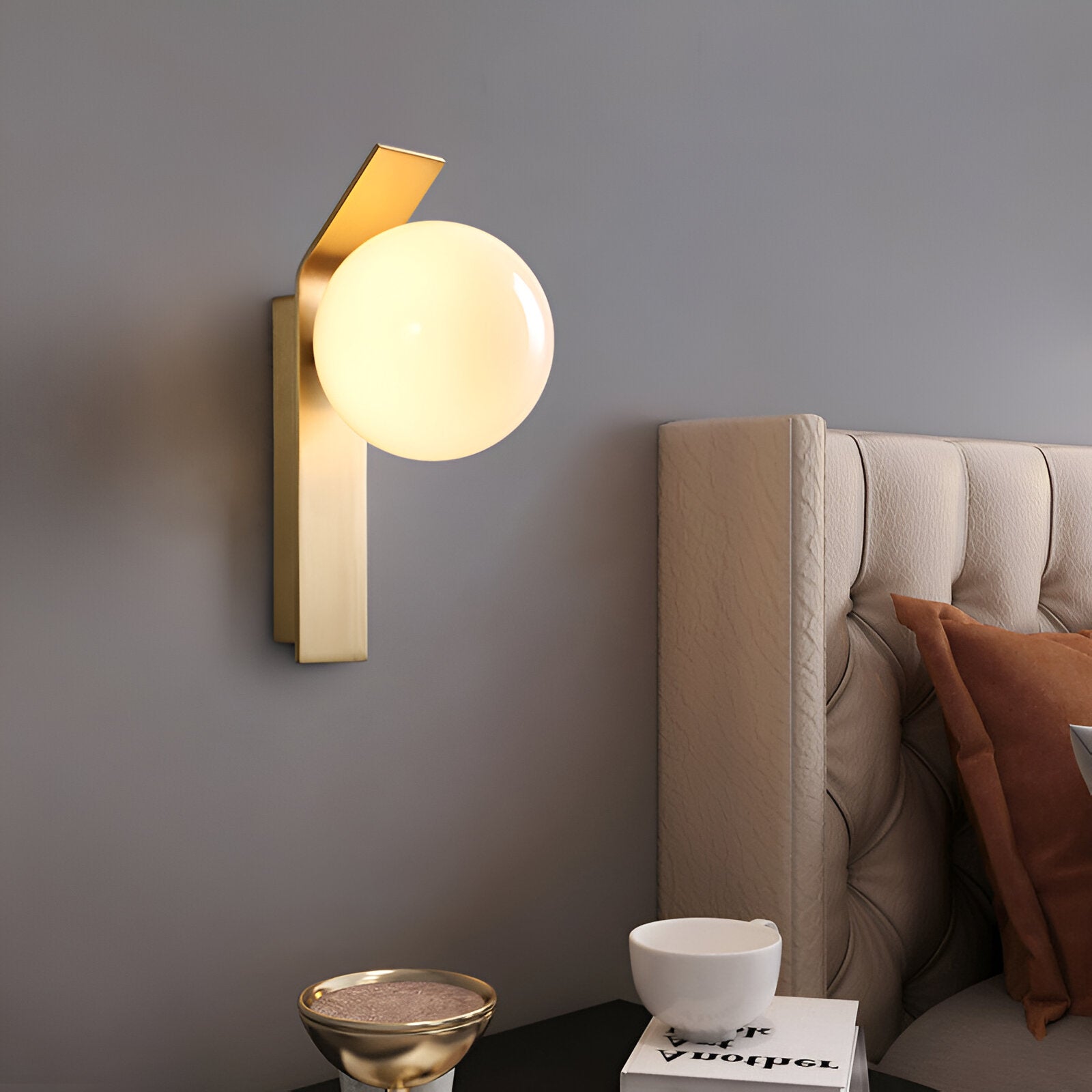 Wall Lights LED Bedroom Bedside Reading | Modern Globe Sconce