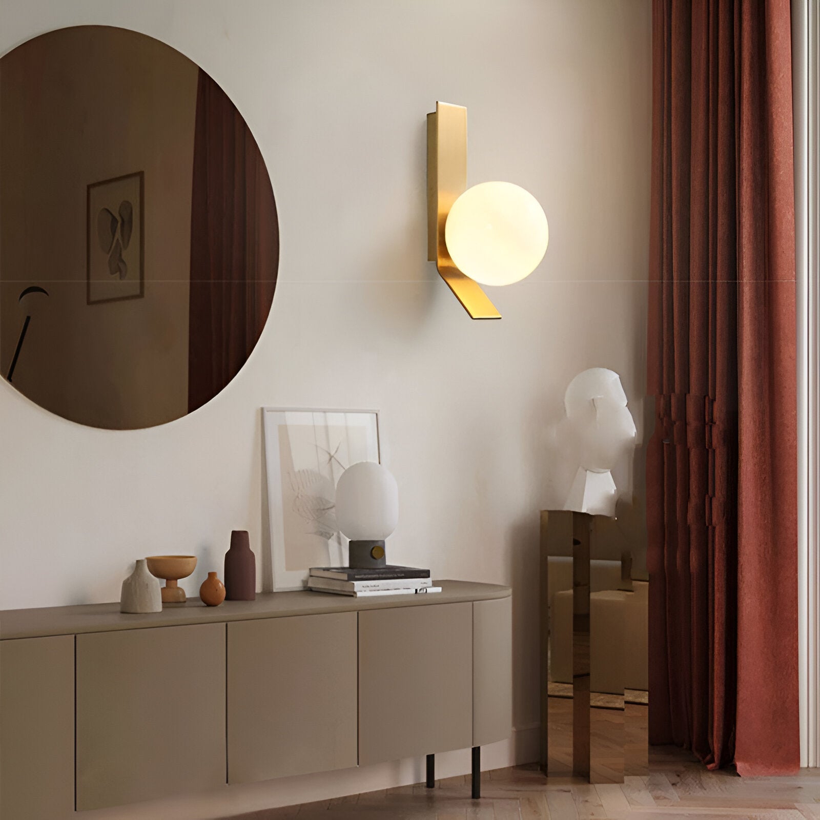 Wall Lights LED Bedroom Bedside Reading | Modern Globe Sconce