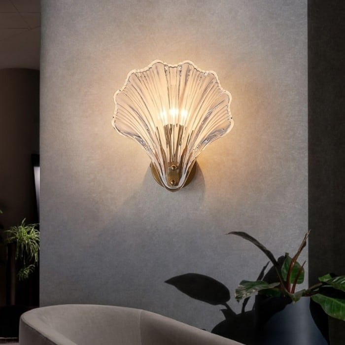 Wall Lights Modern Shell Glass | Decorative Lighting
