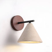Wall Lights Modern Stone Cone | Wooden Base