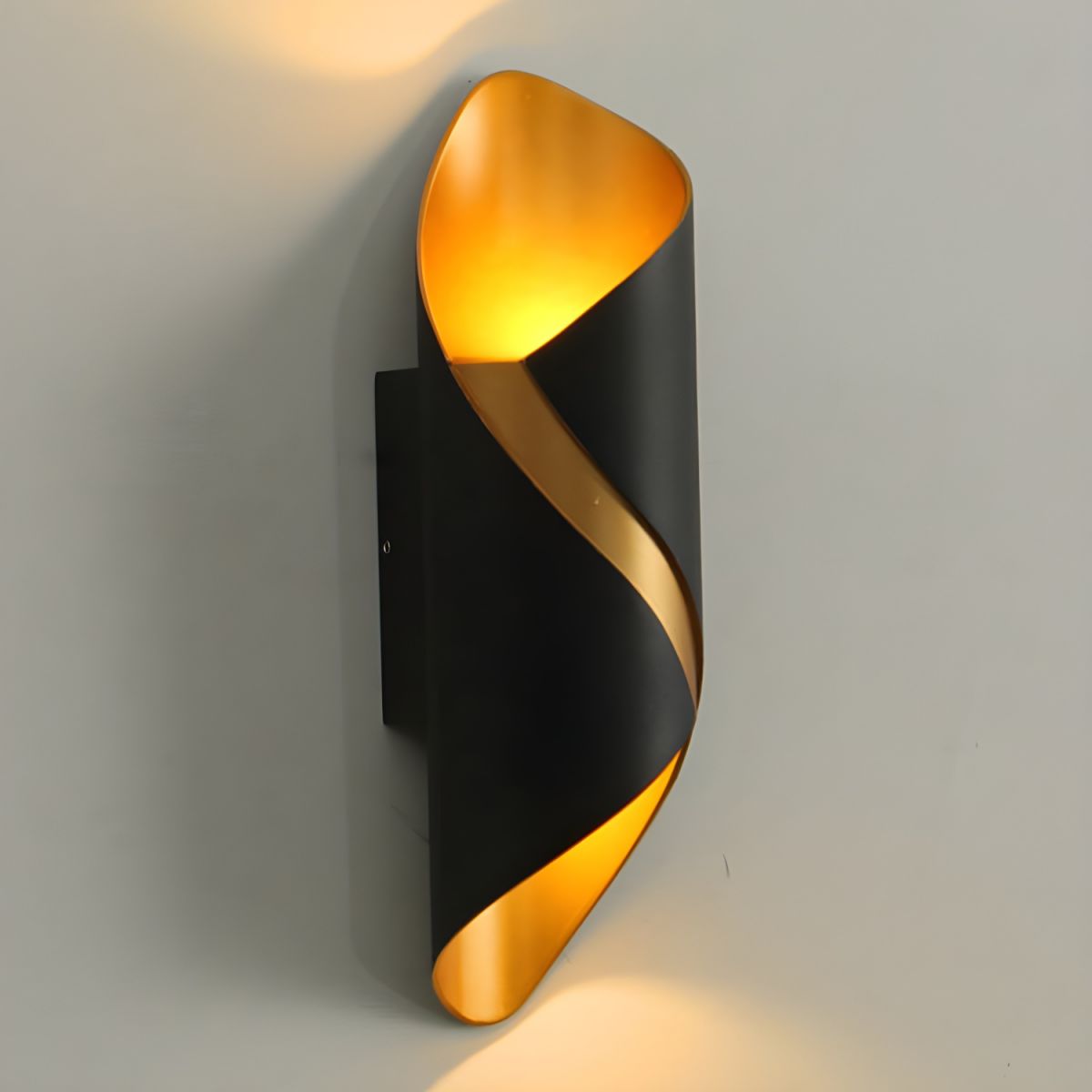 Wall Sconces Curved LED Lounge | Twisted Modern Design