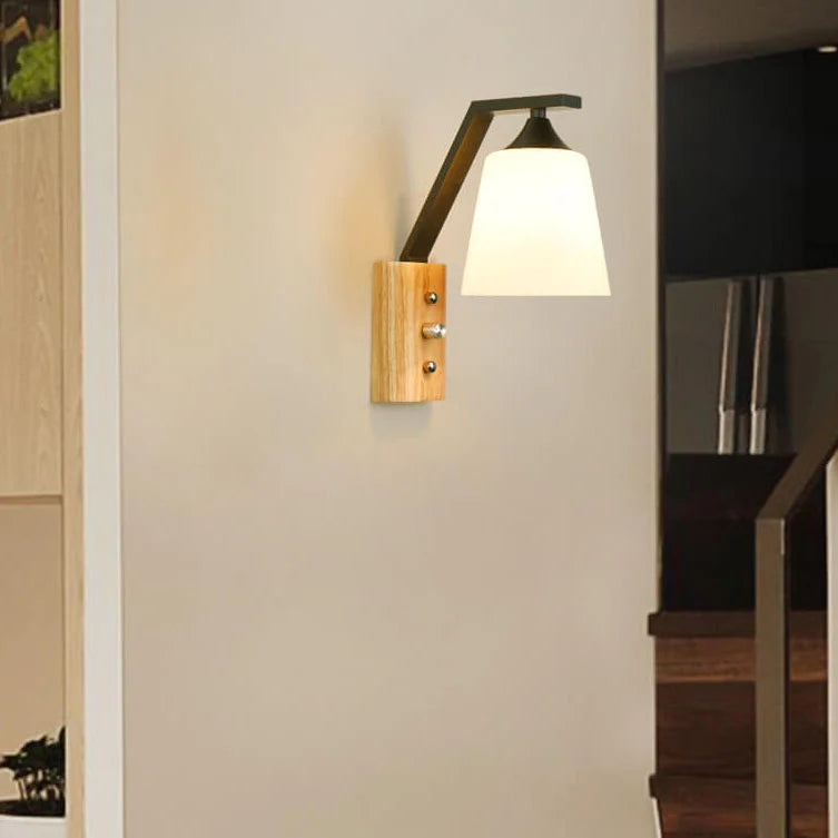 Wall Sconces Wood Base Style Arm | Lounge