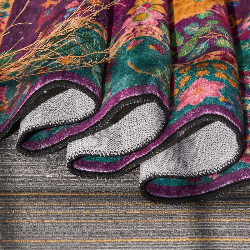 Washable Carpet for Living Rooms and Bedrooms | Floral