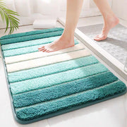 Washable Rugs Fluffy Striped Design | Bathroom