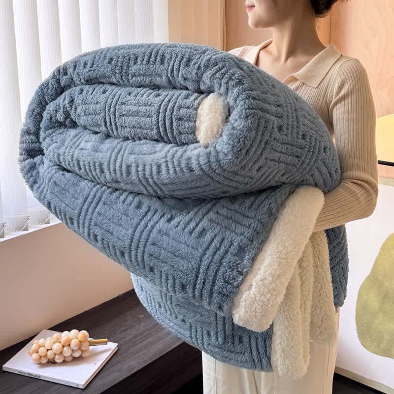 Weighted Blanket Fleece Throw Bed | Textured