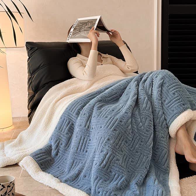 Weighted Blanket Fleece Throw Bed | Textured