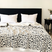 Weighted Blanket Leopard Fleece Bed | Large