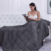 Weighted Blanket Quilted Bed | Dark Grey