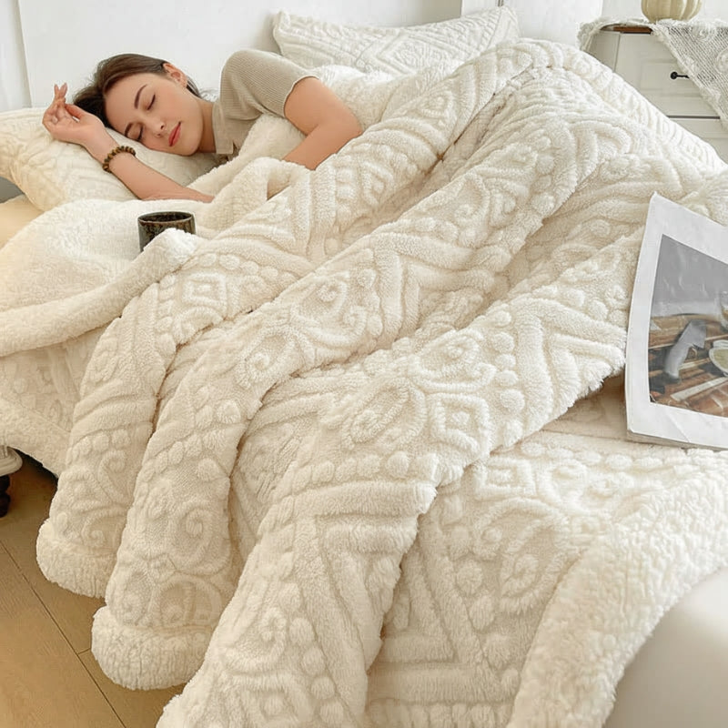 Weighted Blankets Embossed Fleece Bed | Pastel