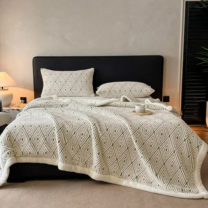 Weighted Blankets Fleece Bed | Diamond Pattern