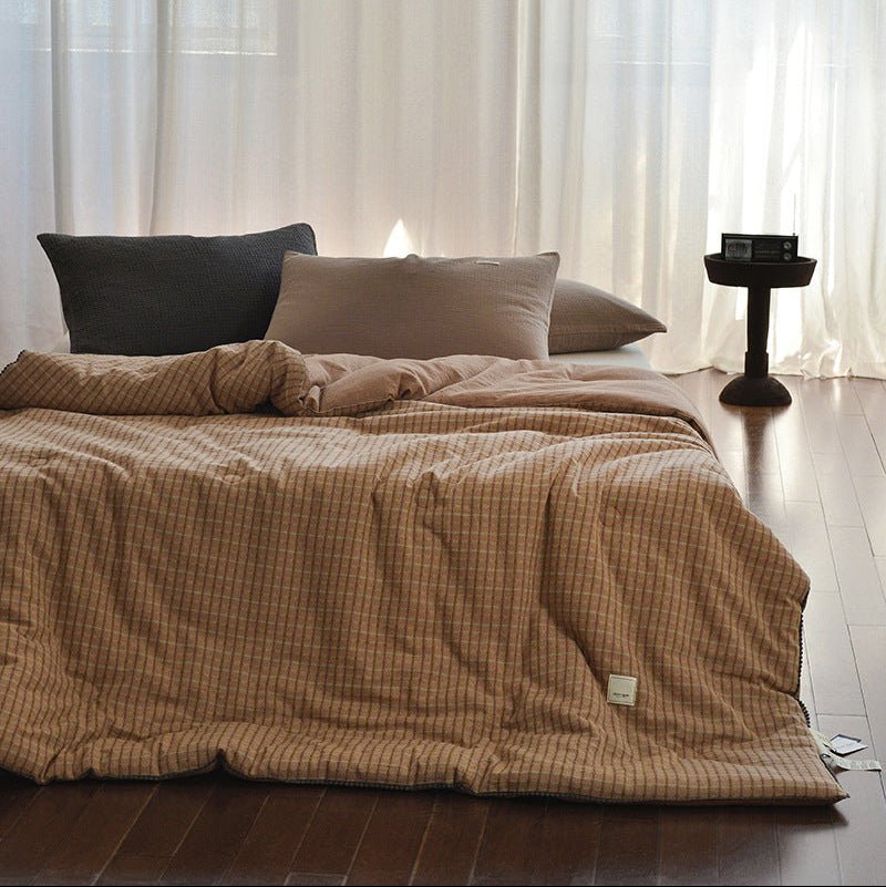 Weighted Blankets Gingham Bed | Retro Check