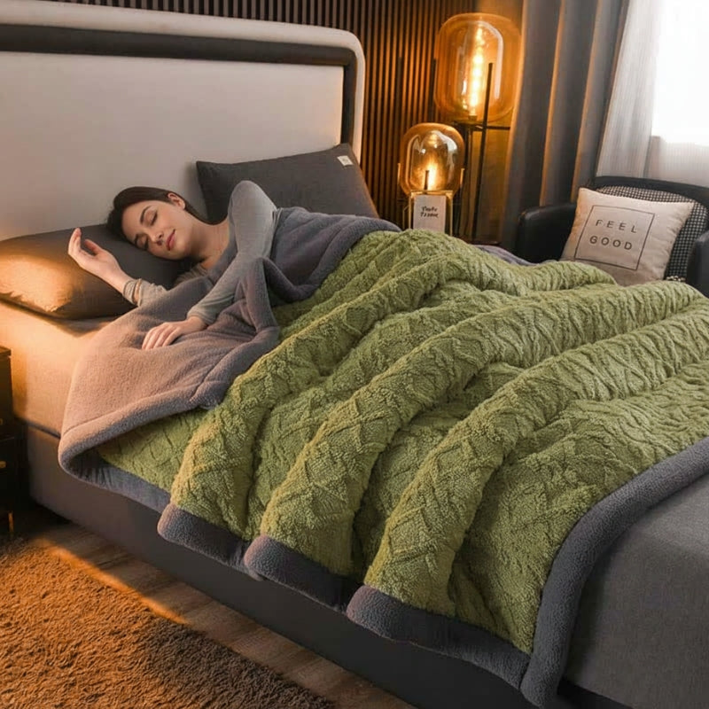 Weighted Blankets Textured Fleece Bed | Large