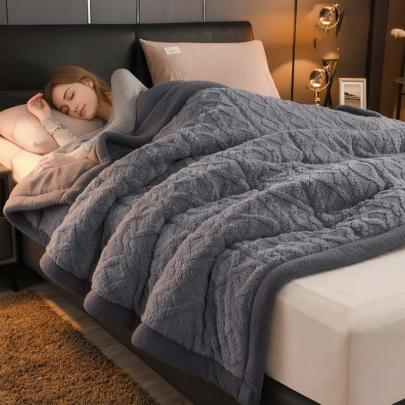 Weighted Blankets Textured Fleece Bed | Large