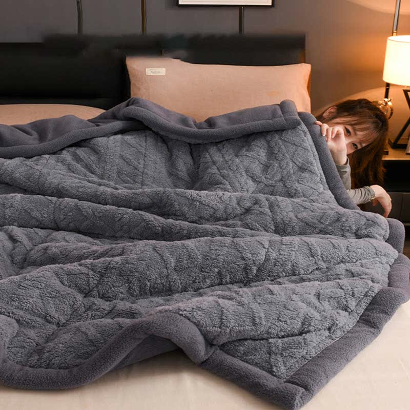 Weighted Blankets Textured Fleece Bed | Large