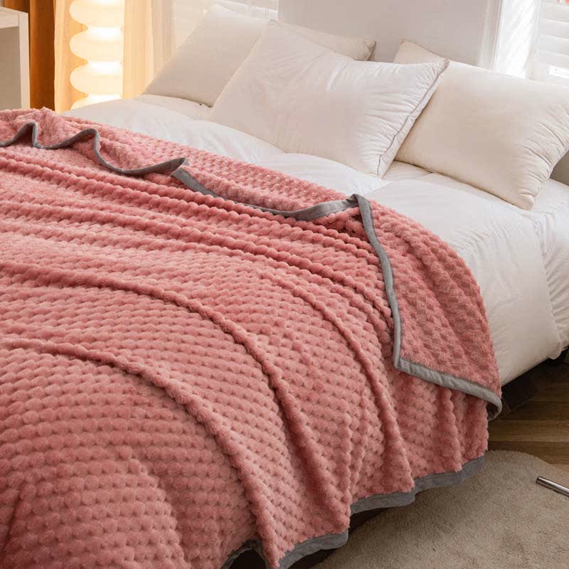 Weighted Blankets Textured Fleece Bed | Reversible