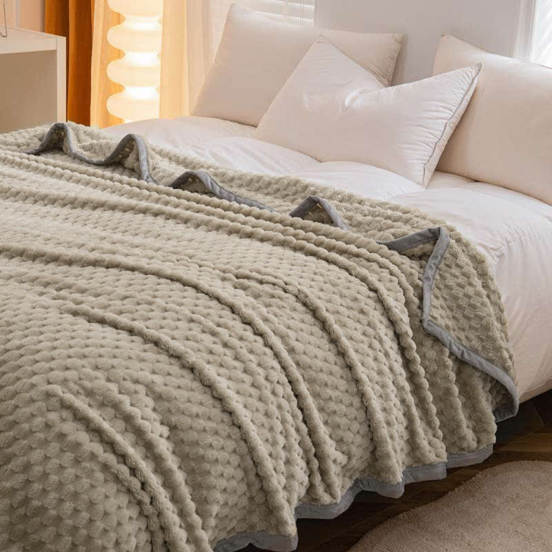 Weighted Blankets Textured Fleece Bed | Reversible
