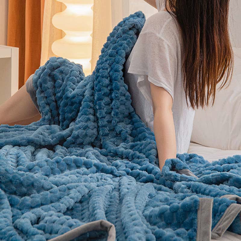 Weighted Blankets Textured Fleece Bed | Reversible