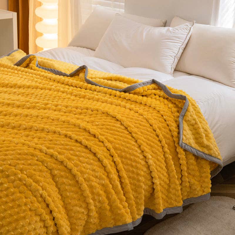 Weighted Blankets Textured Fleece Bed | Reversible