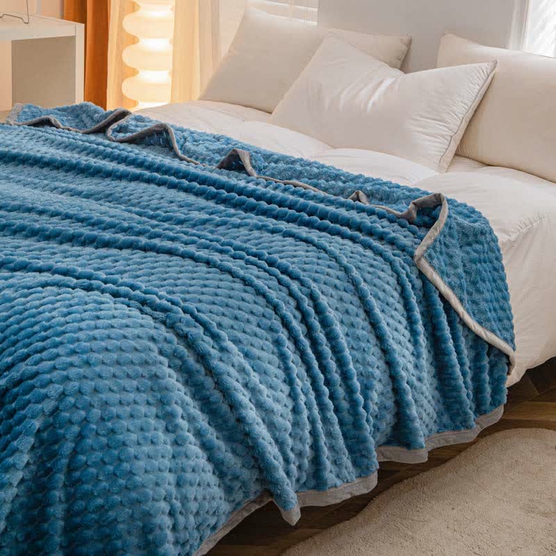 Weighted Blankets Textured Fleece Bed | Reversible