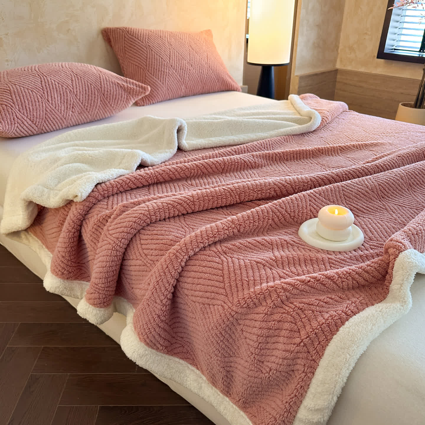 Weighted Blankets Warm Fleece Bed | Reversible