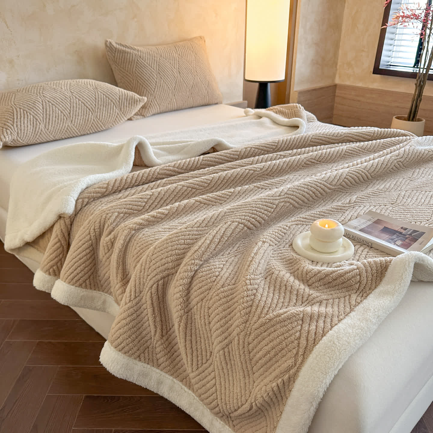 Weighted Blankets Warm Fleece Bed | Reversible