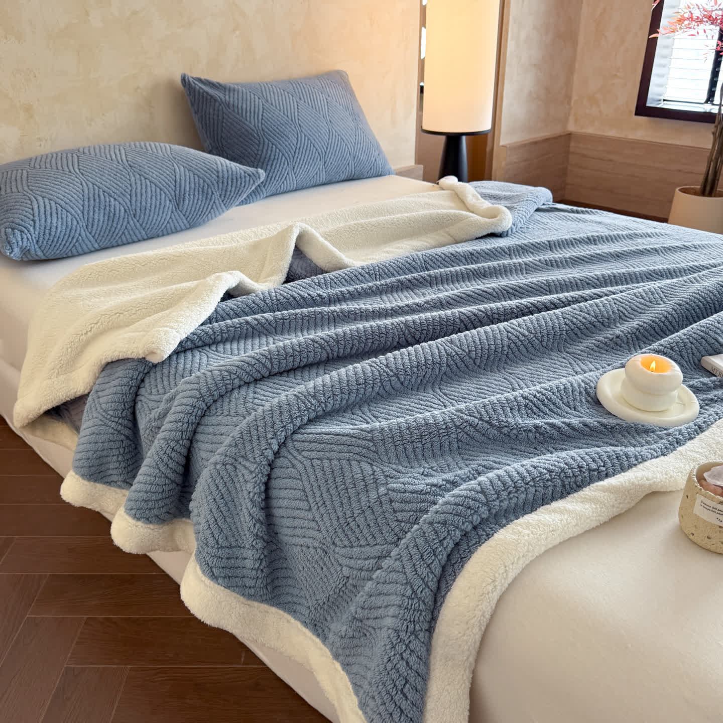 Weighted Blankets Warm Fleece Bed | Reversible