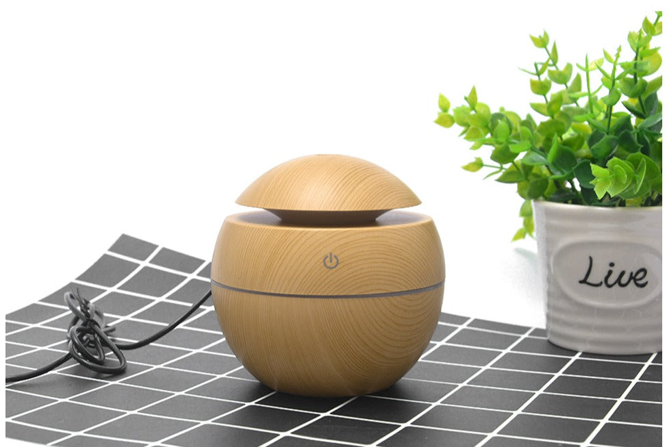 Wooden Design Scent Diffuser for the Bedroom | LED