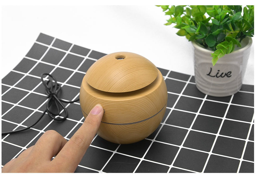 Wooden Design Scent Diffuser for the Bedroom | LED