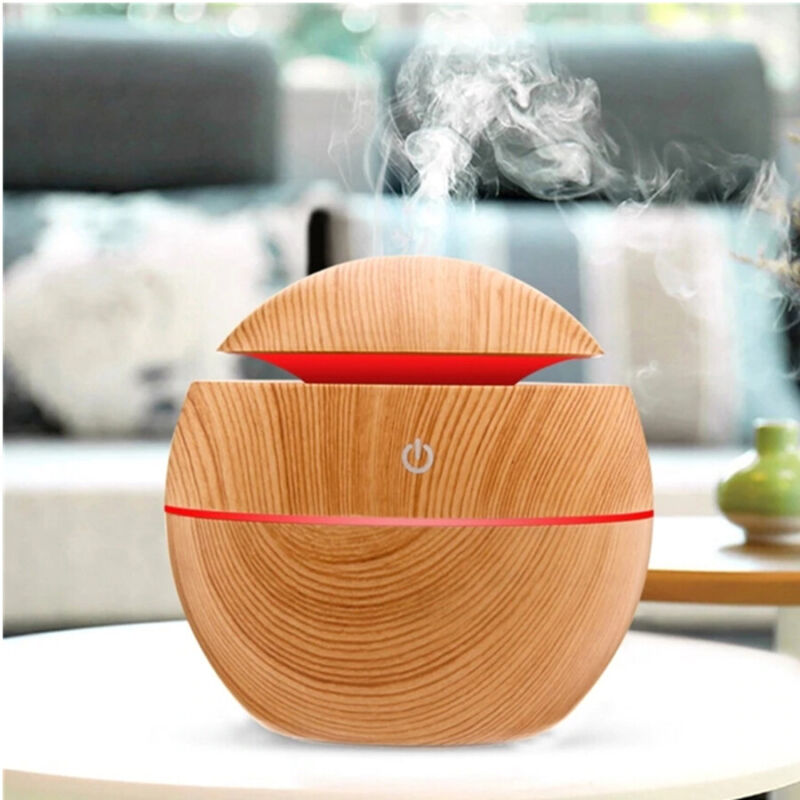 Wooden Design Scent Diffuser for the Bedroom | LED