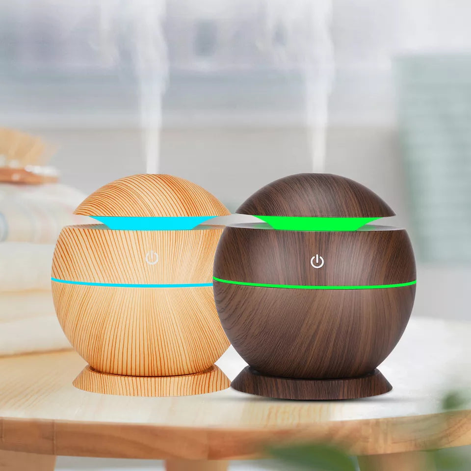 Wooden Design Scent Diffuser for the Bedroom | LED