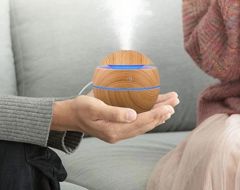 Wooden Design Scent Diffuser for the Bedroom | LED