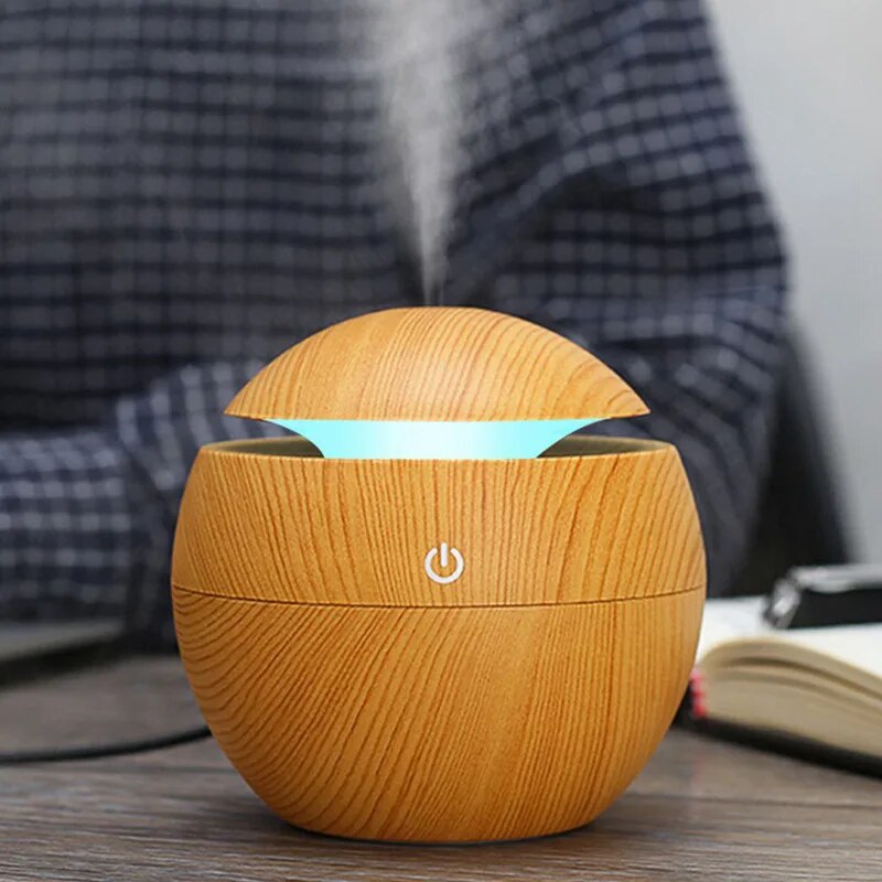 Wooden Design Scent Diffuser for the Bedroom | LED