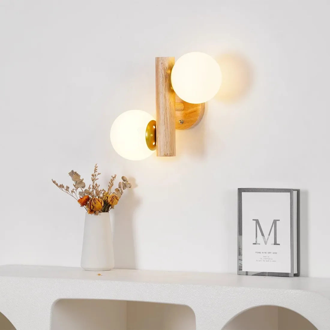 Wooden Wall Lights Bedroom LED | Modern