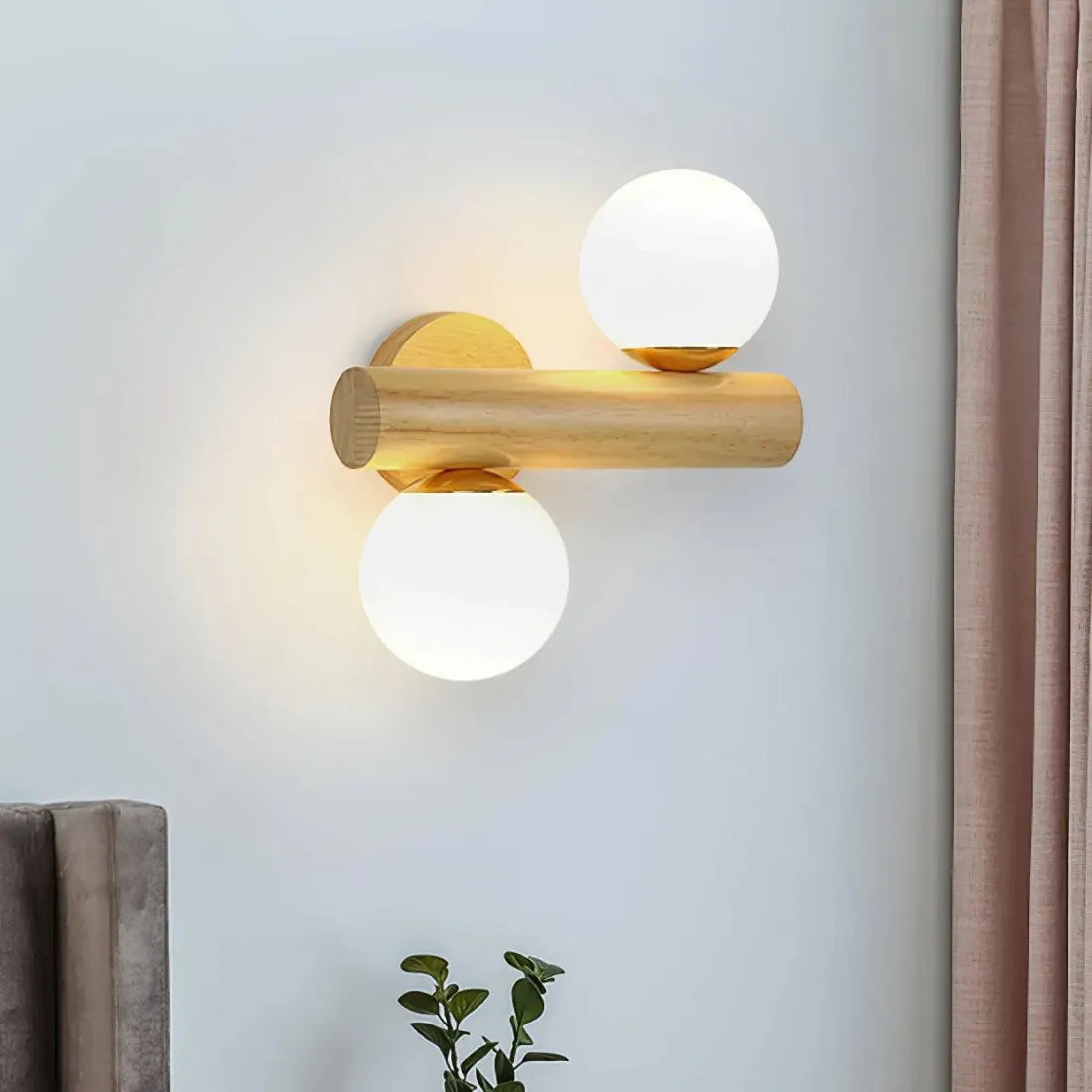 Wooden Wall Lights Bedroom LED | Modern