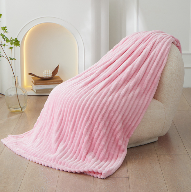 Blankets Textured Plush Throw for Sofa or Bed | Large