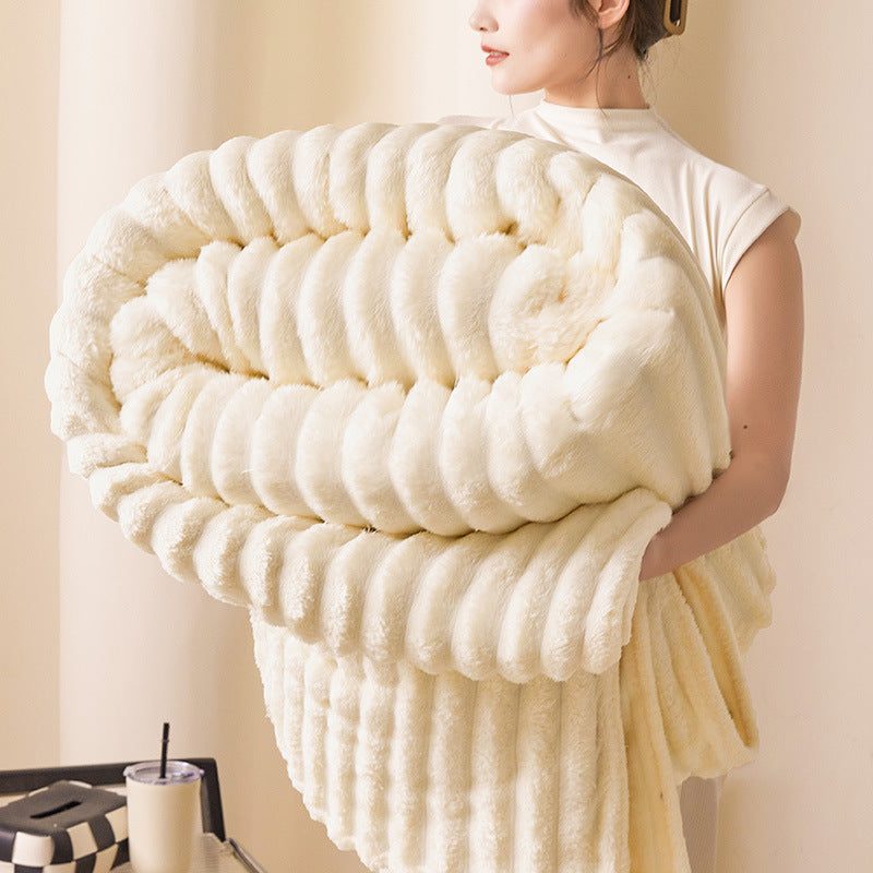Blankets Textured Plush Throw for Sofa or Bed | Large