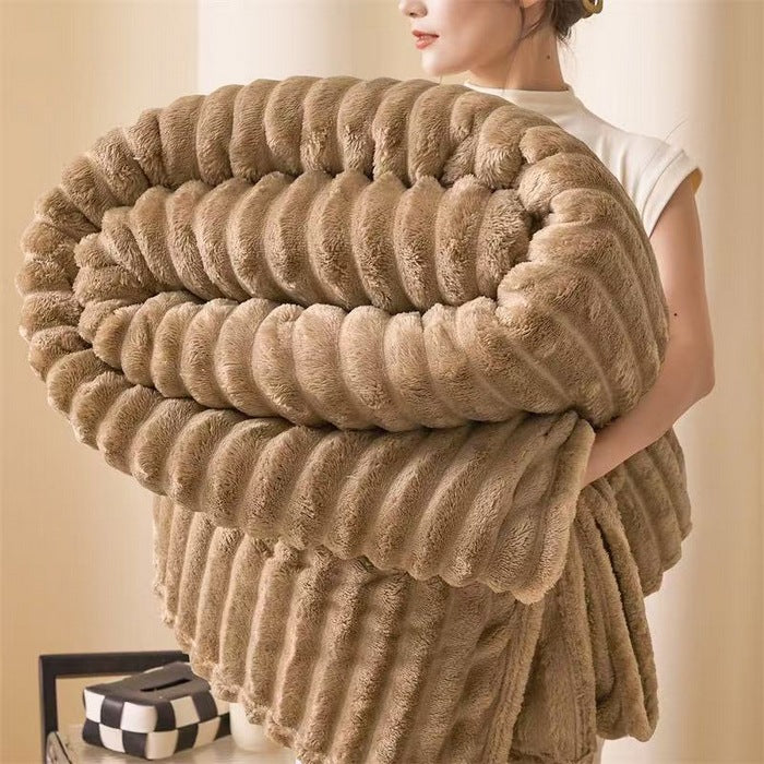 Blankets Textured Plush Throw for Sofa or Bed | Large