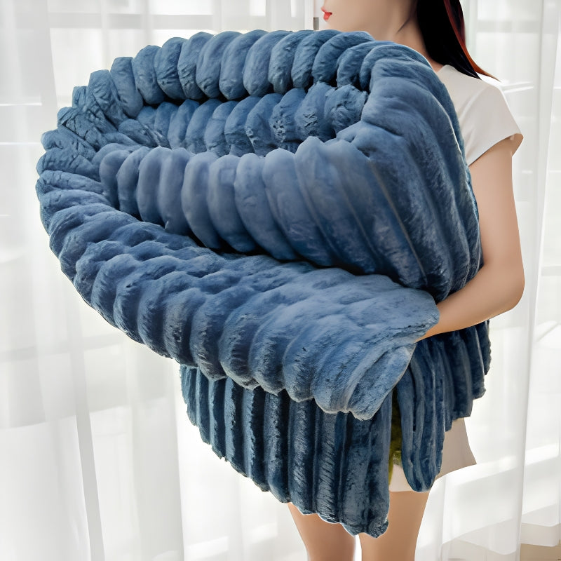 Blankets Textured Plush Throw for Sofa or Bed | Large