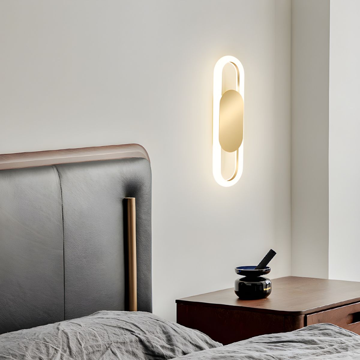 Capsule Oval LED Wall Light for Living Room | Modern