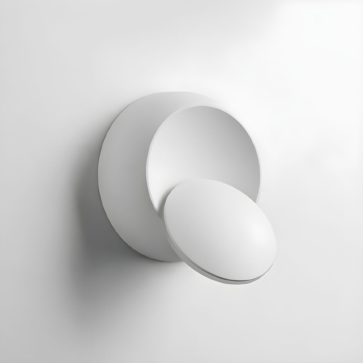 Crescent Moon Rotating Disc LED Wall Light | Minimalist