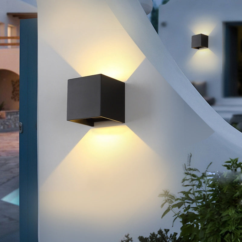 Cube Up Down LED Wall Light Indoor & Outdoor | Modern