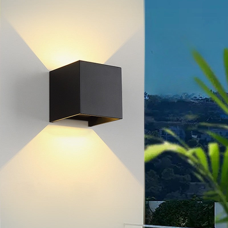 Cube Up Down LED Wall Light Indoor & Outdoor | Modern