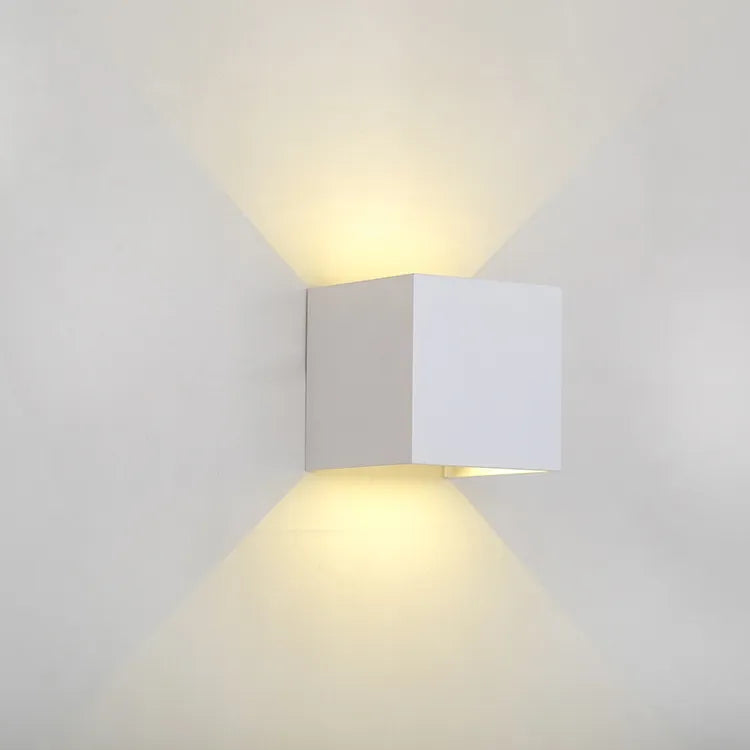Cube Up Down LED Wall Light Indoor & Outdoor | Modern