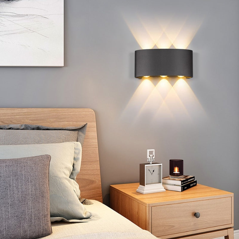 Curved LED Beam Up & Down Wall Light for Bedroom | Modern