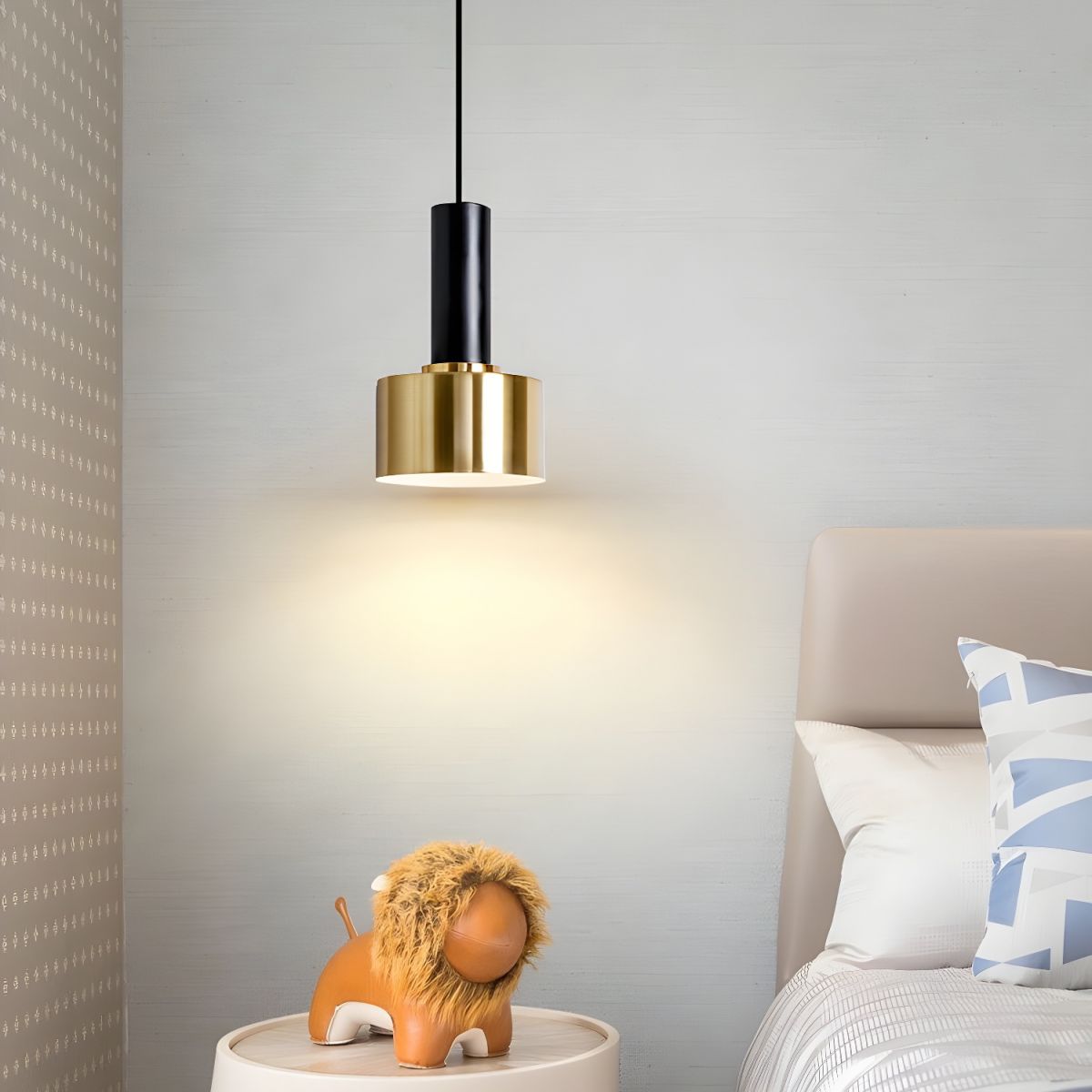 Cylinder Hanging Pendant Light for Bedroom | Modern