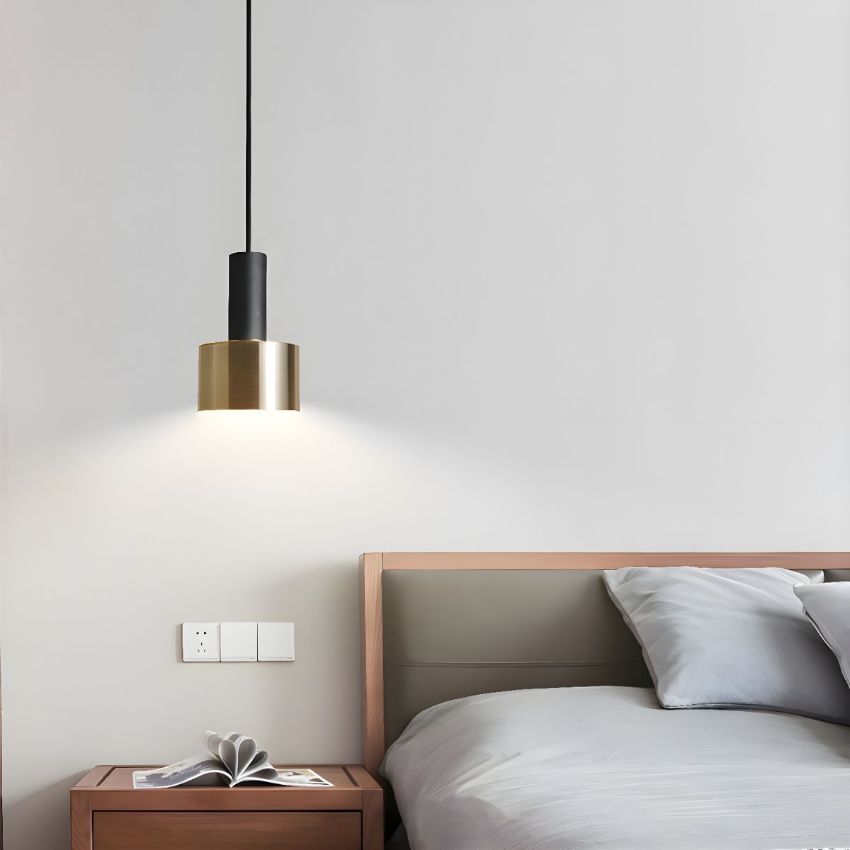 Cylinder Hanging Pendant Light for Bedroom | Modern