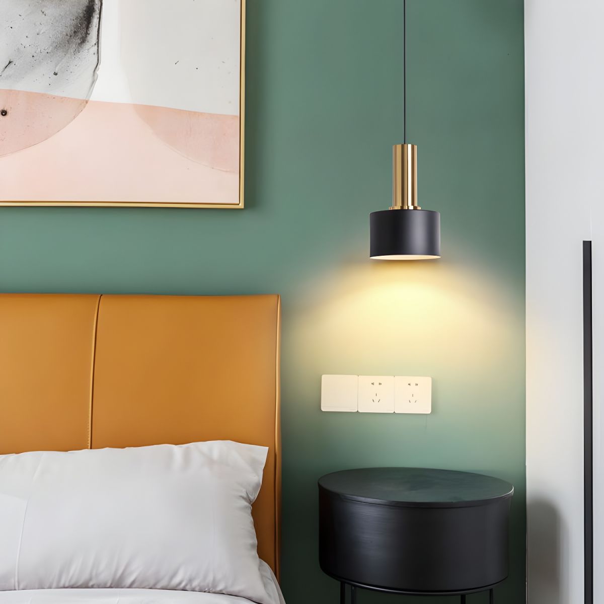 Cylinder Hanging Pendant Light for Bedroom | Modern