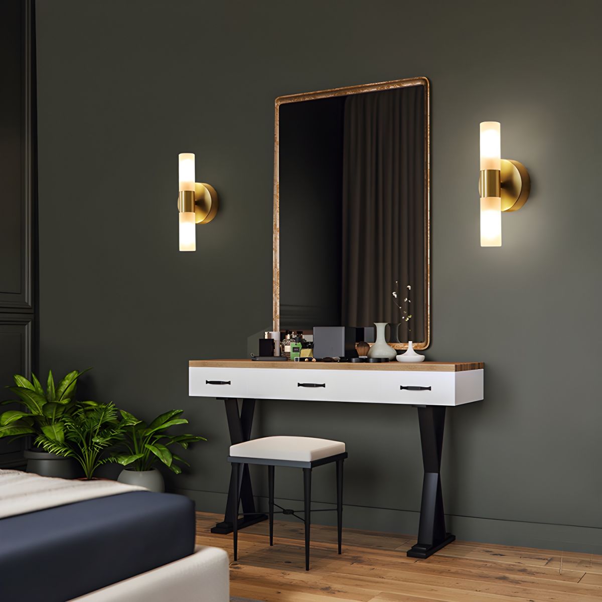 Cylinder Wall Light for Bedroom | Sconce