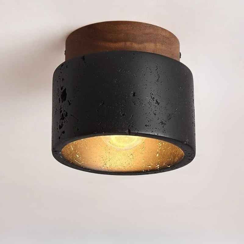Drum Ceiling Light for Hallway | Rustic